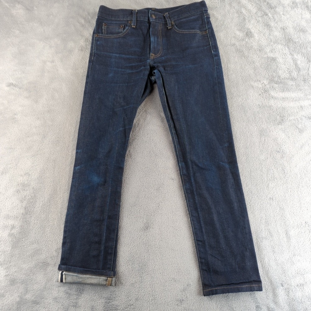 Uniqlo Men's Slim Straight Jeans - Dark Blue